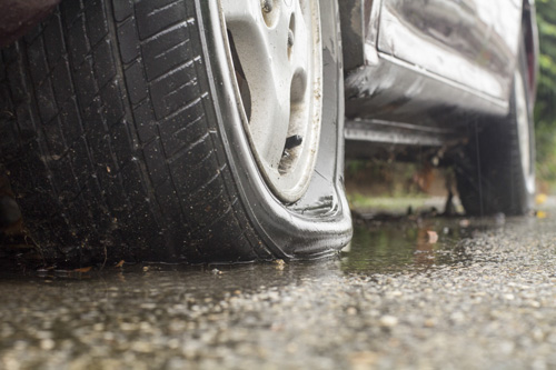 Flat tire change service in in the Mississippi Gulf Coast